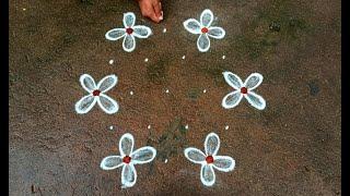 Aadi madham special kolam|aadi velli kolam|easy poo kolam|Beautiful rangoli