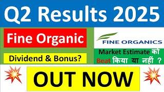 FINE ORGANIC Q2 results 2025 | FINE ORGANIC results today | FINE ORGANIC Share News | FINE ORGANIC