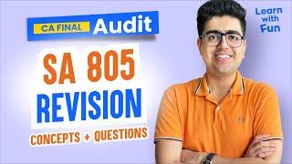 SA 805 Revision + Amendments | CA Final Audit | CA Shubham Keswani (AIR 8)