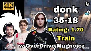 donk 35-18 w/Magnojez/OverDrive (Train) | Dec 26, 2024 #cs2 #pov