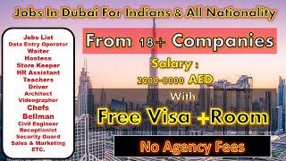 Jobs In Dubai For Indians & All Nationality With Free Visa | Dubai Jobs 2024 #jobsindubai #dubaijobs