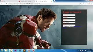 Create Amazing Iron Man | Create an Account form with HTML and CSS only