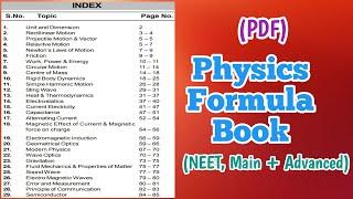 Physics Formula Book JEE NEET | Kshitiz