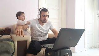 Baby Distracts Dad From Working From Home