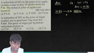 A reduction of 20% in the price of an apple enables a man to buy 10 apples