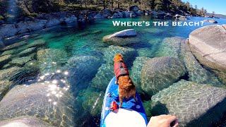 Lake Tahoe water levels continue to rise.  Paddle boarding the East Shore. 6/30/23