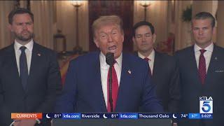 Trump says Iran and Israel to have a phased-in ceasefire