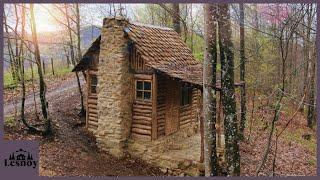 Stone House in the Forest go-it-yourself. Bushcraft Alone. Start to finish