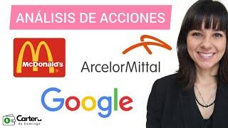 ANÁLISIS TÉCNICO DE ACCIONES PARA GANAR DINERO: ALPHABET, MCDONALD'S y ARCELORMITTAL