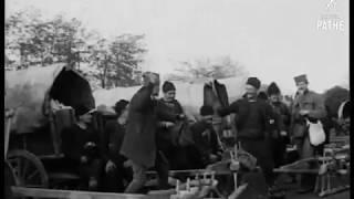 Serbian soldiers fencing - Balkan Wars 1912