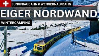 Eiger Nordwand, Wengernalpbahn, Eiger Gletscher & Jungfraubahn u.v.m ️ Wintercamping im Wohnmobil