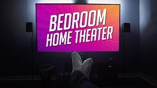 Tiny 9'x9' Bedroom Home Theater Tour!