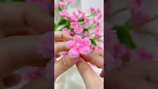 DIY gift pink pipe cleaner flowers #handmade #diy #gift #diyflower #diycrafts #flowercraft #flowers
