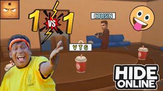 1 vs 1 with my cousin |Hide online funny gameplay|On vtg!