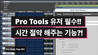 트랙 이름 한번에 정리해주는 기능 / Batch Track Rename / 프로툴 팁 #31