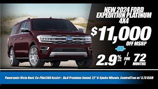 New 2024 Ford Expedition Platinum 4X4 | $11,000 OFF -OR- 2.9% for 72m | Ford Dealer in Dallas, TX