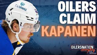 The Edmonton Oilers claim Kasperi Kapanen