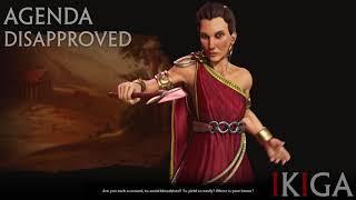 GREECE - GORGO THE QUEEN OF SPARTA ALL VOICED QUOTES & DENOUNCE - CIVILIZATION VI / CIV VI