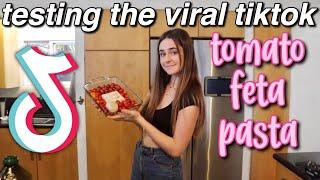 TESTING THE VIRAL TIKTOK TOMATO FETA PASTA... but vegan