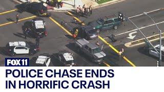 Police chase ends in horrific crash in Cerritos