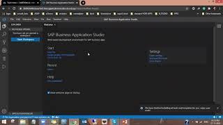 SAP BUSINESS APPLICATION STUDIO SETUP