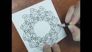 Zentangle Tutorial Step by Step - Elven 禪繞畫基礎圖形教學：牛牛畫廊 Niuniu's Gallery