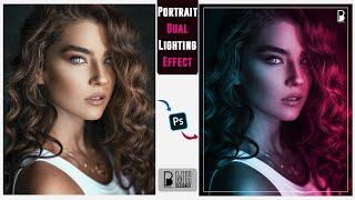 Quick Technique for Portrait Dual Lighting Effect In Photoshop | Pixel Bytes | mhdesigner1999