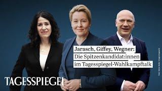 Live-Wahlkampftalk im Tagesspiegel: Die Spitzenkandidat:innen im Triell  | Berlin-Wahl