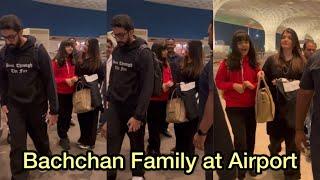 Bachchan Family’s Gorgeous Aishwarya Rai with Daughter Aaradhya & Abhishek Bachchan at Airport