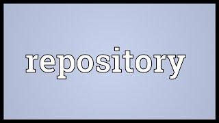 Repository Meaning