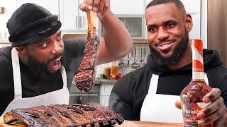 Cooking Lebron's Hennessy Fall-Off-The-Bone SMOKED RIBS!