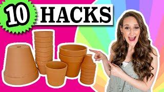 10 Terra Cotta Pot HACKS 🪴 EASY & CHEAP!