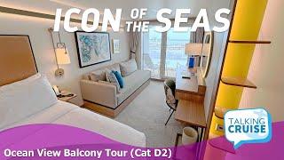 Icon of the Seas | Ocean View Balcony Stateroom Tour (Cat D2)