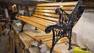 how to make Cast Iron Bench DIY Restoration