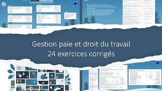 24 exercices corrigés gestion paie et RH - niveau intermédiaire à avancé - décembre 23