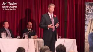 Nigel Farage at the UKIP Public Meeting in Rochester and Strood