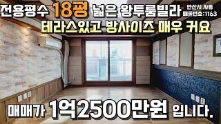 안산빌라매매 전용18평 왕큰투룸빌라급매 로얄층 테라스있어요 #안산빌라 #빌라급매 #테라스