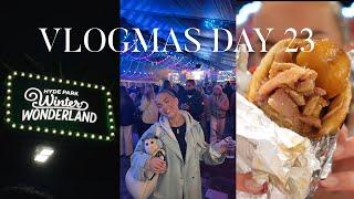 VLOGMAS DAY 23! Winter wonderland! First time trying Yorkshire pudding wraps!