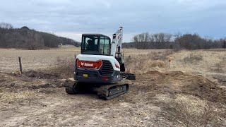 Replacing a Broken Culvert: Mini Excavator at Work on the Farm