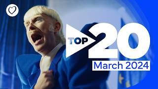 Eurovision Top 20 Most Watched: March 2024 | #UnitedByMusic