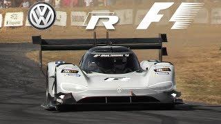 What if the Fully-Electric VW I.D. R Pikes Peak was powered by a F1 V10 engine??