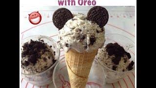 Banana ice cream with oreo