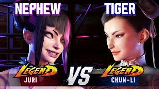 SF6 ▰ NEPHEW (Juri) vs TIGER (Chun-Li) ▰ High Level Gameplay