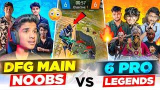 DFG MAIN NOOBS  vs  6 PRO LEGENDS | 1 - 7| HACKERGAMEPLAY | FREE FIRE IN TELUGU #dfg #freefire