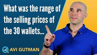 What was the range of the selling prices of the 30 wallets DS00660