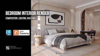 Master Bedroom Design in 3ds max - 3ds Max + Corona Render tutorial