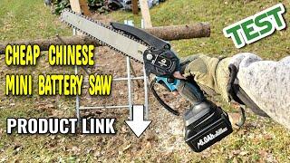 CHEAP MINI CHINESE CHAINSAW VS LOG REVIEW TEST 2 VIOLEWORKS PRODUCT LINK