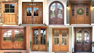 Stylish Wooden Door with Glass Ideas for Modern and Elegant Interiors