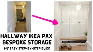 IKEA PAX Wardrobe Hallway Storage Cupboard - Under £500 - My step-by-step guide - DIY HACK Wardobe