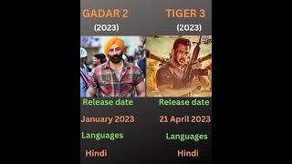 Gadar 2 movie vs Tiger 3 movie comparison||Sunny deol vs Salman Khan movie comparison #shorts